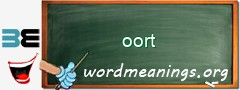 WordMeaning blackboard for oort